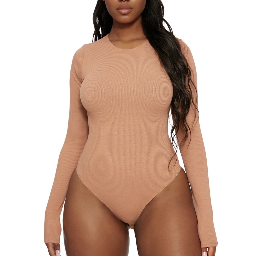 NEW naked wardrobe snatched bodysuit (turtleneck)